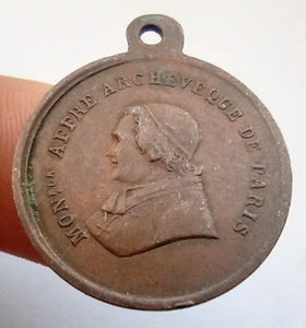 AFFRE ARCHBISHOP OF PARIS FRENCH 1848 REVOLUTION UPRISING HISTORIC MEDAL - Picture 1 of 2