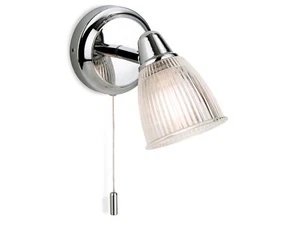 Firstlight Echo Bathroom Wall Light, IP44, Chrome with Clear Ribbed Glass Pul... - Picture 1 of 3