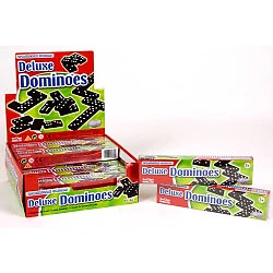 Deluxe Dominoes Traditional Board Games Kids Fun Play Set HTI 3289