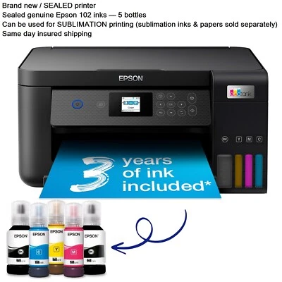 Epson EcoTank ET-2851/ET-2850 Wi-Fi All-In-One Sublimation Inkjet Photo Printer - Image 1 of 4