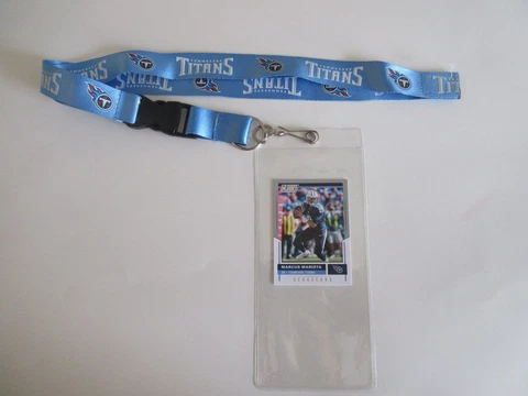 TENNESSEE TITANS BLUE LANYARD & TICKET HOLDER & COLLECTIBLE PLAYER CARD Cover