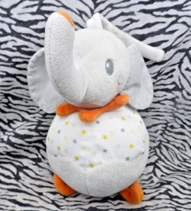 CM/ TROIS KILOS SEPT DOUDOU GRELOT ELEPHANT  GRIS ORANGE ETOILE 20CM - Picture 1 of 3