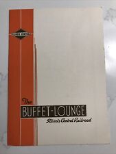 Illinois Central Railroad Buffet Lounge Train Menu 1965