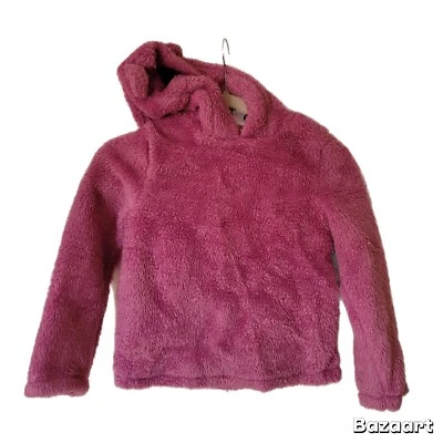 Pullover polar Harper Canyon niñas talla 7 rosa púrpura con capucha  Foto 1 de 4