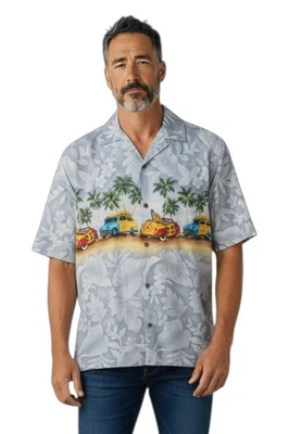 Mens Aloha Republic Hawaiian  Made Hawaii Old CARS Sz XL - Image 1 of 4