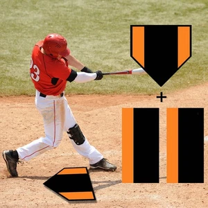 3Pcs Baseball Hitting Mat Batting Mat Softball Heavy Duty Portable Turf Fields - Picture 1 of 5