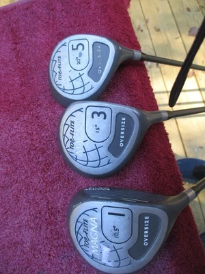 TOP FLITE MAGNA OVERSIZE  WOODS (1,3,5) GRAPHITE AND BONUS SAWGRASS GOLF SHIRT - Image 1 of 4