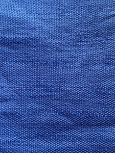 SCALAMANDRE 35% LINEN 65% COTTON BLEND DECOR UPHOLSTERY FABRIC SOLID COBALT BLUE - Picture 1 of 5