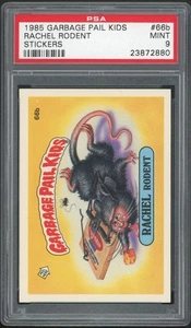 Topps Garbage Pail Kids 1985 segunda serie #66b Rachel Rodent PSA 9 como nuevo Os2 mate - Imagen 1 de 3