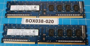 BOX038-020 Hynix 4GB 2x2GB PC3-10600U DDR3 Desktop Memory RAM HMT325U6CFR8C-H9 - Picture 1 of 2