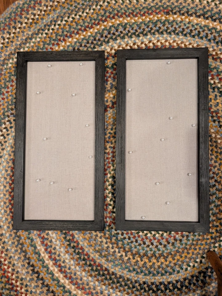 Pottery Barn Folsom Collection Pin Board Set of 2 New Without Original Box - Image 1 of 4