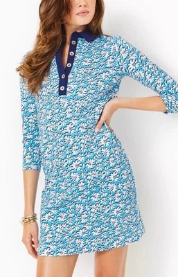 Lilly Pulitzer Ainslee Dress Lunar Blue Palm Beach Petals Small NEW 788 - Image 1 of 4