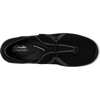 NWT Clarks Collection Women's Fiana Braley Sneaker, Black Leather, 8 Medium US  - Image 1 of 4