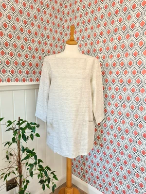 Toast Chalk White Linen & Cotton Tunic Top Size 16 - Image 1 of 4