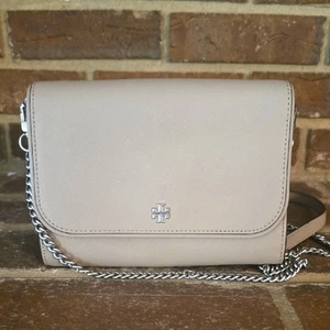 Tory Burch Emerson Chain Wallet Crossbody Grau - Bild 1 von 10