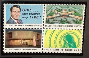 St. Jude Children's Research Hospital Block of 4 Charity  Stamps- MNH-Tennessee  - Picture 1 of 1