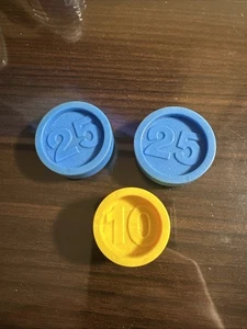 Fisher Price Vintage '74 Registrierkasse #926 Ersatz Original Münzen nur 3 - Bild 1 von 4