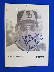Bob Cluck Auto Padres 70er Jahre Team Issued Photo Autogramm Vintage RAR - Bild 1 von 1