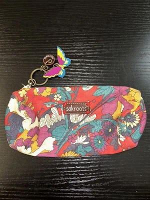"Minibolso Sakroots Artist Purses para mujer Flower Power Clip On Butterfly 4,5x8,5""" Foto 1 de 4