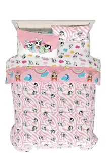 Powerpuff Girls Kids Reversible Queen Bed Set-AB0CSGPT9LB4 - Picture 1 of 3