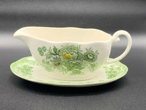 Vintage Wedgewood Kent Gravy Boat w/Under Tray Enoch Tunstall England 1960's - Picture 1 of 8