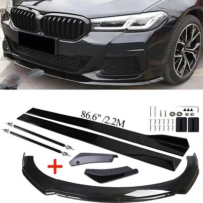 For BMW 5-Series G30 530i 540i Front Bumper Lip Spoiler+Side Skirts+Rear Lip - Изображение 1 из 4