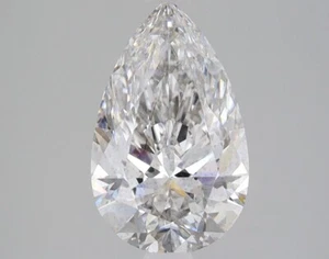 Lab Grown 2.01 Ct PEAR Cut IGI Certified CVD Diamond G Color SI1 WITH FREE SHIP. - Picture 1 of 12