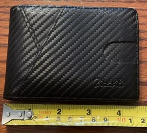 Zitchli - Portafoglio uomo bifold sottile con fermasoldi e 10 scomparti - Foto 1 di 20