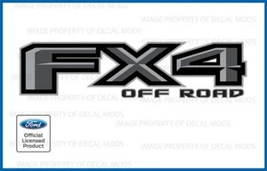 (2x) Ford F150 FX4 Off Road Decals FG Stickers Truck bed Side gray black FH5A1 - Picture 1 of 1