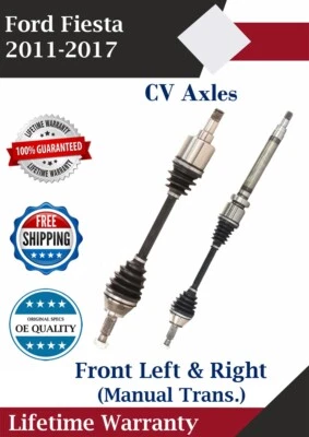 Novos eixos dianteiros CV originais de fábrica para 2011-2017 Ford Fiesta Manual Trans. Garantia vitalícia - Imagem 1 de 4