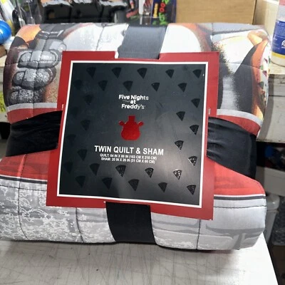 Five Nights At Freddys Twin Quilt Blanket & Sham 2017 News Flash Franco Retired - Image 1 of 4