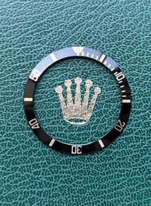 Original Rolex Submariner 16803 16613 16618 Schwarz Gelbgold Lünetteneinsatz #1448 - Bild 1 von 7