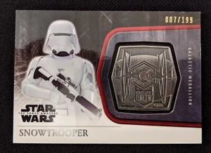 Tarjeta Coleccionable Medallón Galáctico Star Wars TOPPS SNOWTROOPER 007/199 Plateada - Imagen 1 de 5