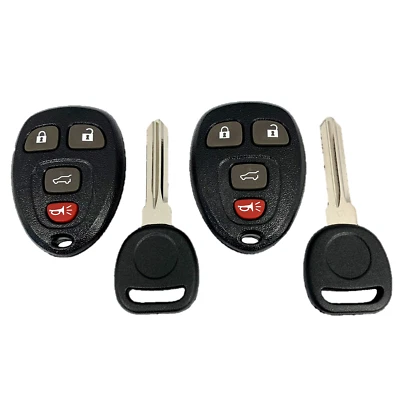 2 fobs de controle remoto sem chave eletrônicos OEM + chaves de chip SUV 4 botões OUC60270 15913416 - Imagem 1 de 4