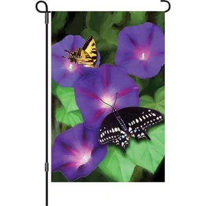 Morning Glory & Butterfies Garden Flag PR 51993 - Picture 1 of 1