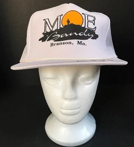 Moe Bandy Branson MO Autographed Snapback Hat Cap VTG !990's White - Picture 1 of 5