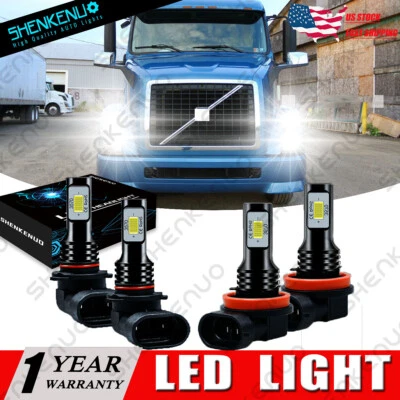 For Volvo VN VNL VNM Truck 630 670 730 780 2015 Hi/Low Front LED Headlight 6000K - Image 1 of 4