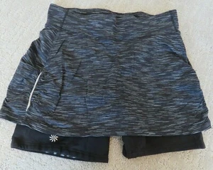 AHTLETA Black Heathered Skirt Shorts Skirt Adjustable Waist Women's Size Small - Picture 1 of 9