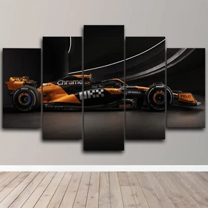 McLaren F1 Lando Noris Super Car Racing 5 Piece Canvas Wall Art Print Home Decor - Picture 1 of 4