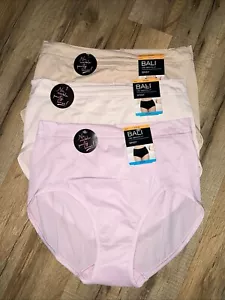 Bali 3 PAAR Damen L/7 Höschen Slip One Smooth U Stretch Nude/Pink/Sandshell Neu mit Etikett - Bild 1 von 11