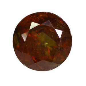 2.19 Ct Stunning Perfect Round 7.1 MM Orange Red Spain Natural Sphalerite - Imagen 1 de 4