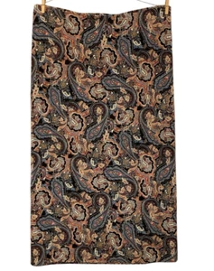 JJill 3XL Black Multicolor Paisley Knit Skirt - Comfy & Stylish Side Slits - Picture 1 of 6