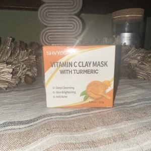 SHVYOG Turmeric Vitamin C Clay Mask, Vitamin C Clay Facial Mask with Kaolin Clay - Picture 1 of 1