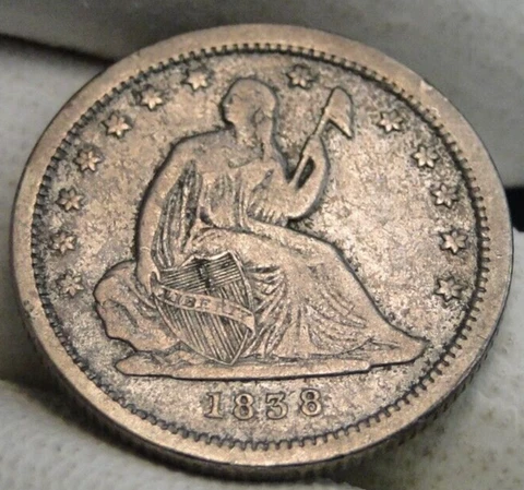 1838 Seated Liberty Quarter Cover