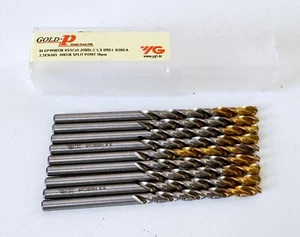 (9) YG1 3.3mm Jobber Length Drill Bit 135° M35 Cobalt 65mm OAL TiN GOLD-P - Picture 1 of 6