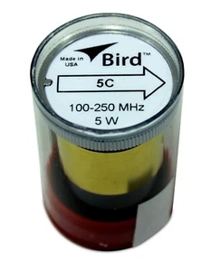  Bird 43 Wattmeter Element Slug 5C 100-250 MHz 5W New - Picture 1 of 3