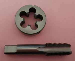 Lots 1pc HSS Machine 1/4-18 NPT Tap and 1pc 1/4-18 NPT Die Threading Tool - Picture 1 of 3