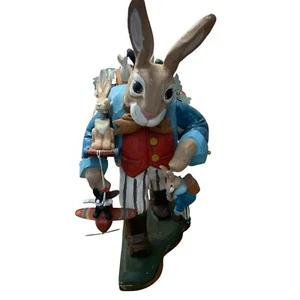 House Of Hatten Giant Easter Rabbit With Toys 22 Inches Tall Mixed Media - Picture 1 of 24