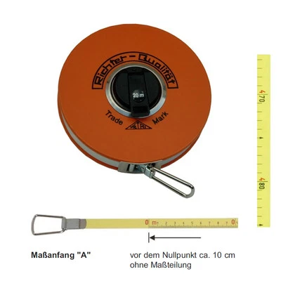 Richter Glasfaserbandmaß gewebt 261GP - A Platalkapsel Kapselbandmaß Rollmaßband - Bild 1 von 2
