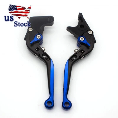 For Yamaha YFM 700 Raptor 700R 07-2024 ATV CNC Folding Brake Clutch Levers Blue - Image 1 of 4
